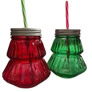 Glass Christmas glasses